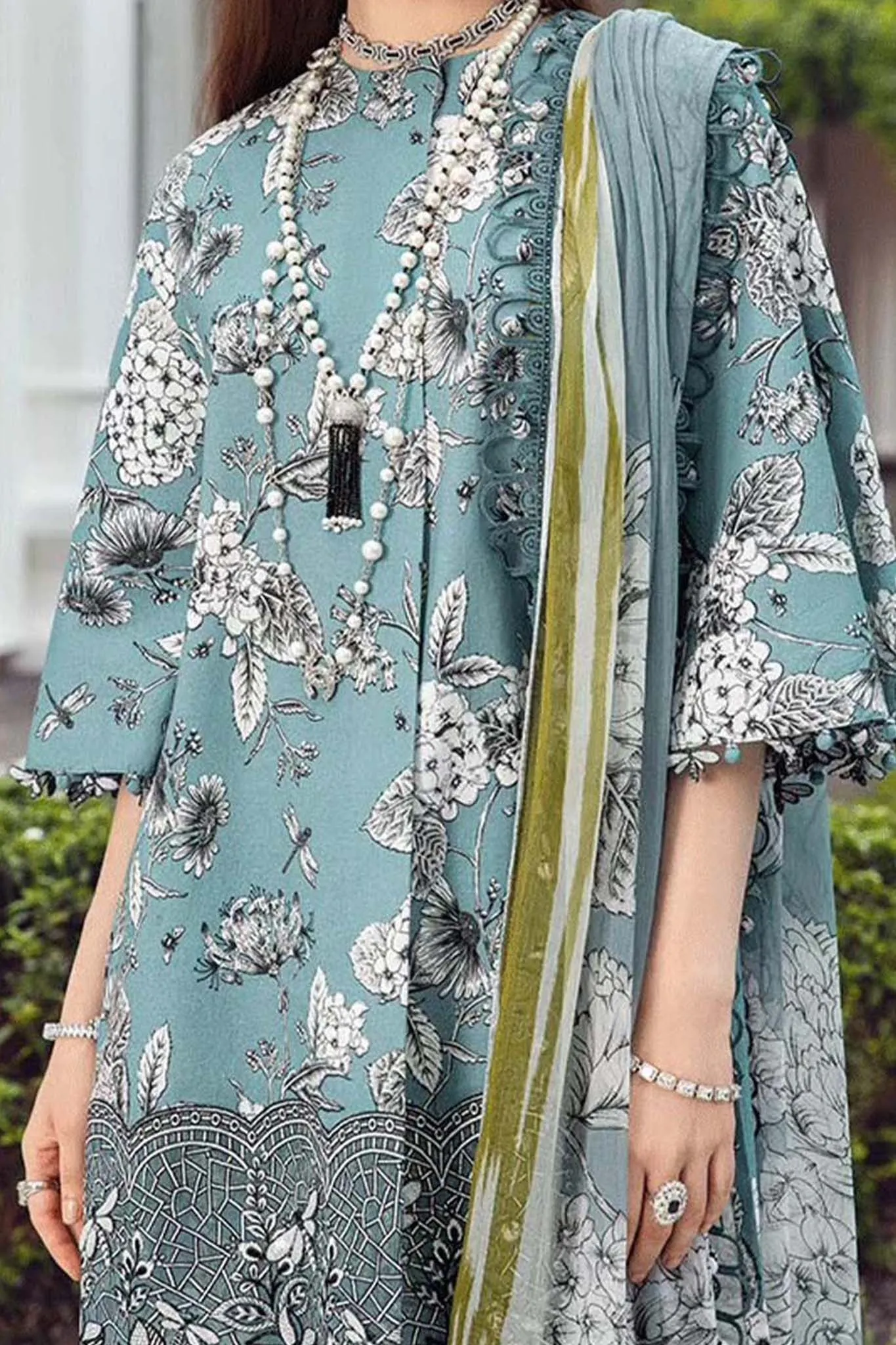 M Prints by Maria.B Unstitched 3 Piece Fall Edition'2023-MPT-1908-B