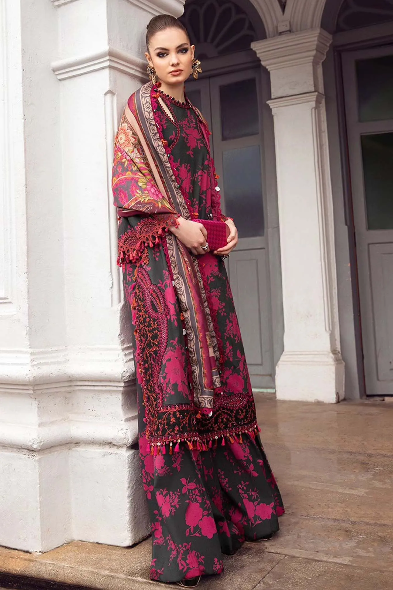 M Prints by Maria.B Unstitched 3 Piece Fall Edition'2023-MPT-1909-B