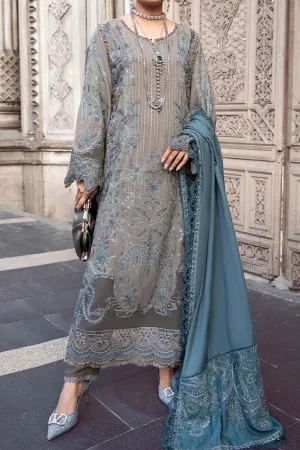 Maria B Unstitched 3 Piece Emb Linen Collection'2023-DL-1104