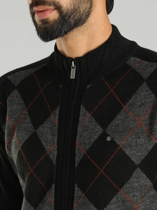 Men Solid Full Sleeve High Neck Sweater
