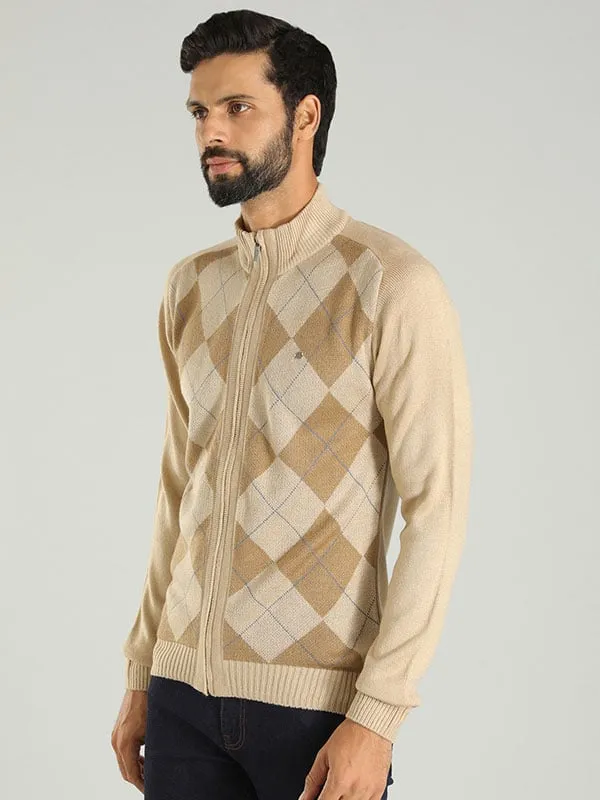 Men Solid Full Sleeve High Neck Sweater