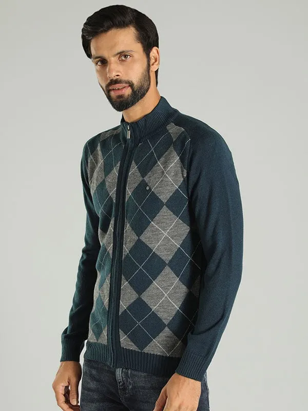 Men Solid Full Sleeve High Neck Sweater