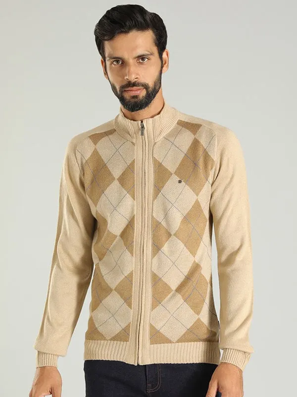 Men Solid Full Sleeve High Neck Sweater