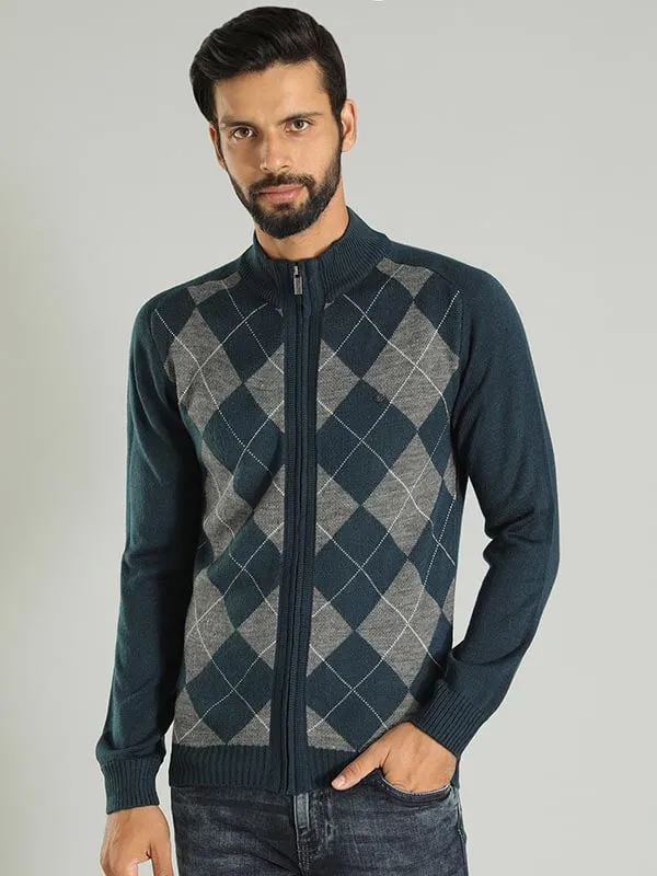 Men Solid Full Sleeve High Neck Sweater