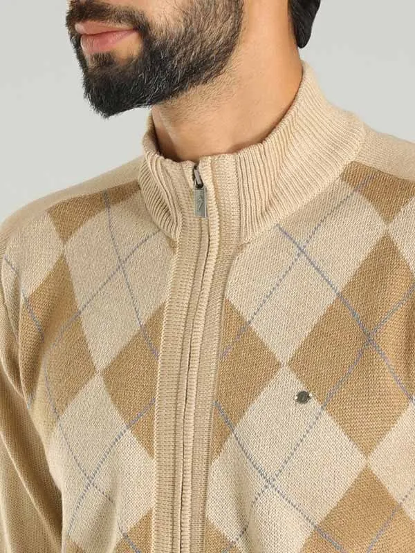 Men Solid Full Sleeve High Neck Sweater