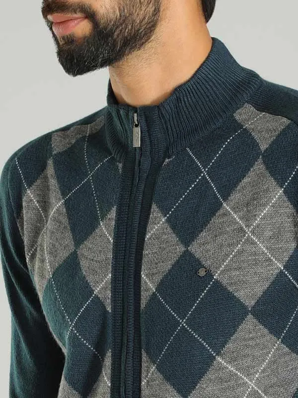 Men Solid Full Sleeve High Neck Sweater