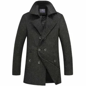 Men's Fashion Thick Double Breasted Winter Coat