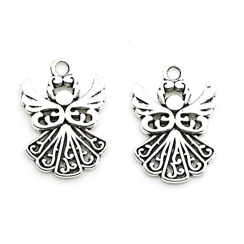 Mixed Tibetan Silver Plated Butterfly Dragonfly Charm Pendant for Bracelet