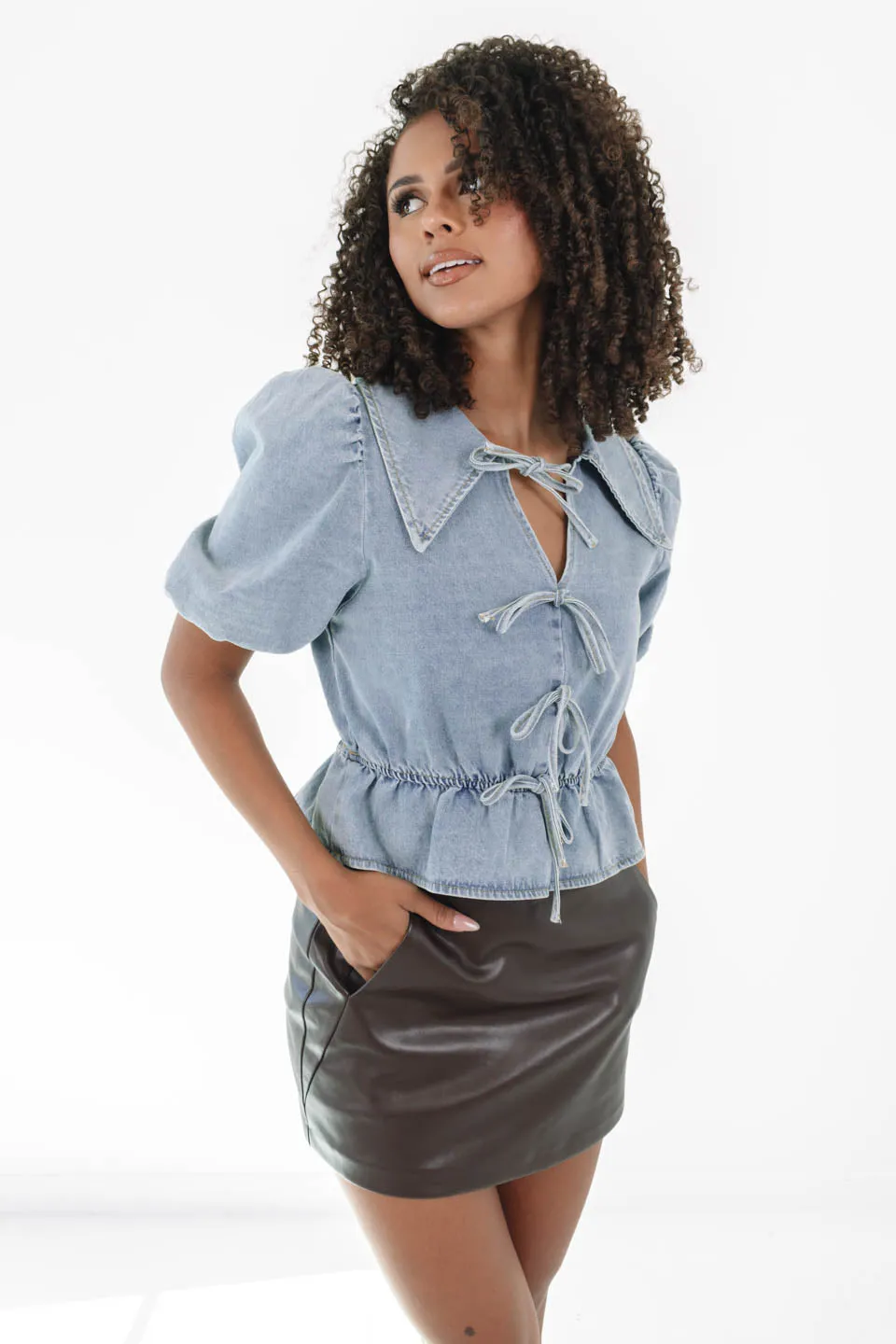 Moment In Time Top - Denim
