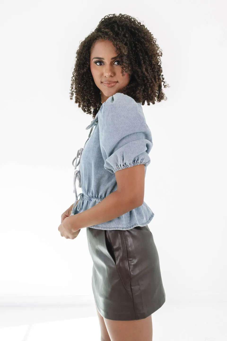 Moment In Time Top - Denim