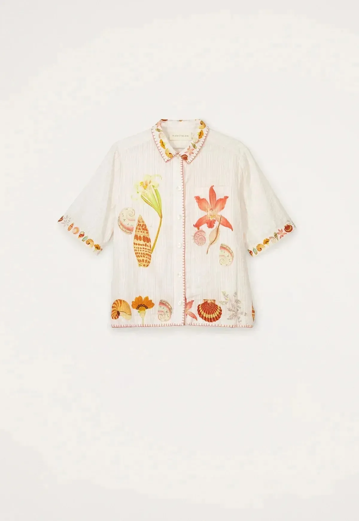 Nancybird Summer Shirt in Cream Shell