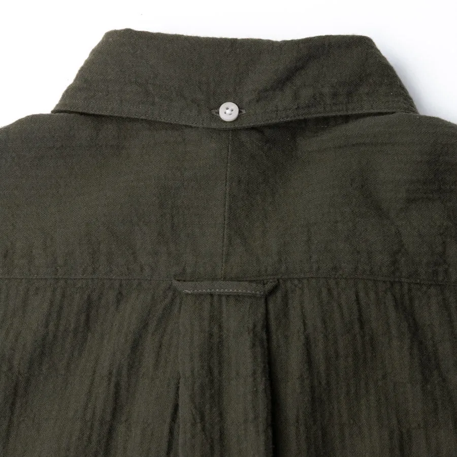 Olive Winter Seersucker
