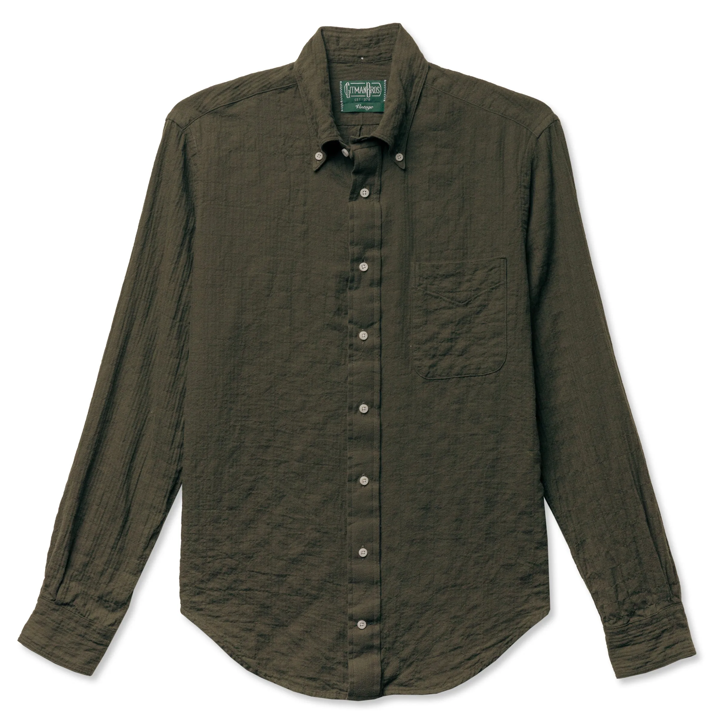 Olive Winter Seersucker