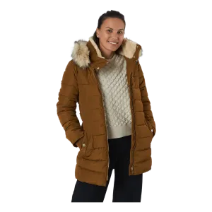 Onlcamilla Hood Fur Coat Otw Breen