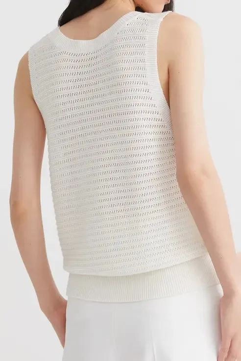 Oversized Crewneck Crochet Tank Top