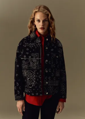OVS PIOMBO Piombo Cotton Shacket With Paisley Print
