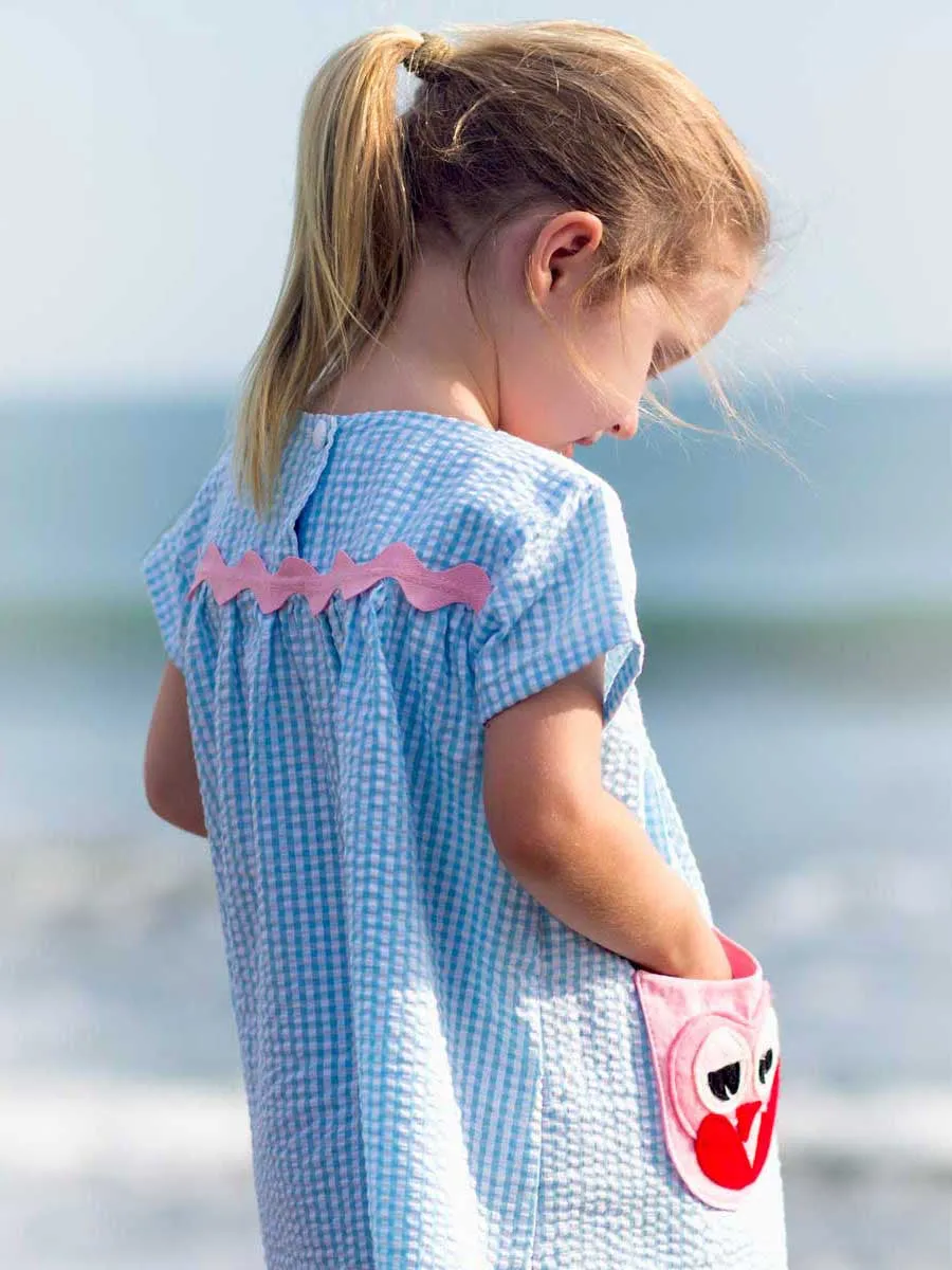 OWL - Girls Dress Pattern - Owl Applique Pockets