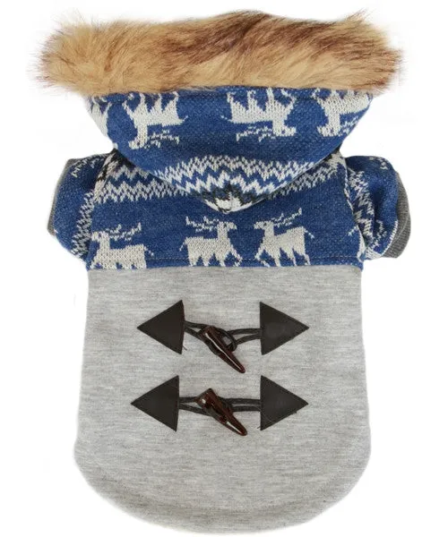 Ox Horn Button Coat Blue