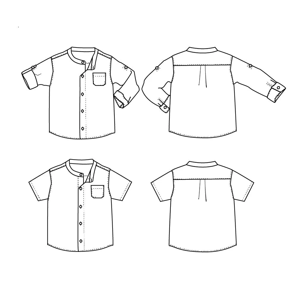 PARIS Kids Shirt - 3/12Y - PDF Sewing Pattern
