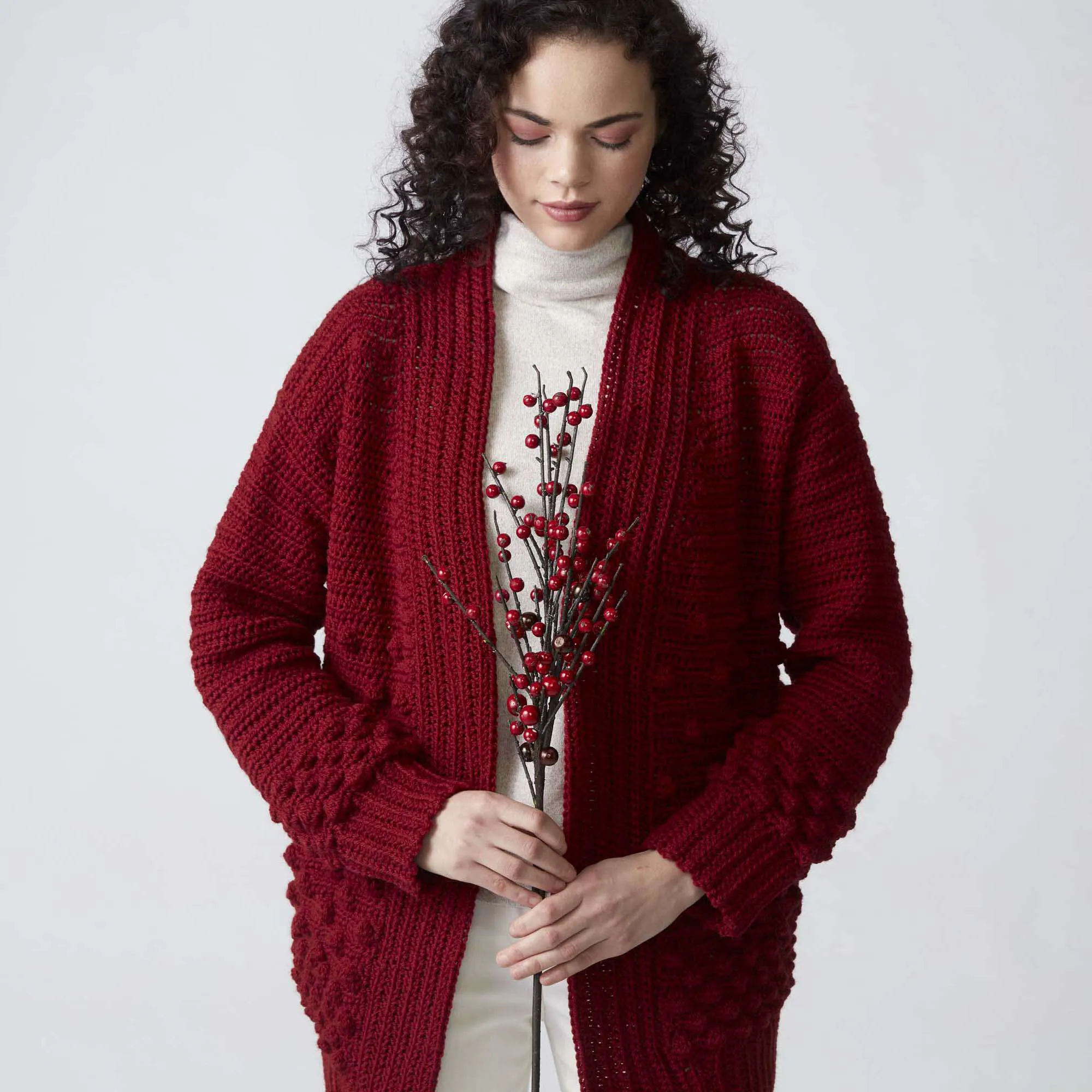 Patons Crochet Winter Berries Cardigan