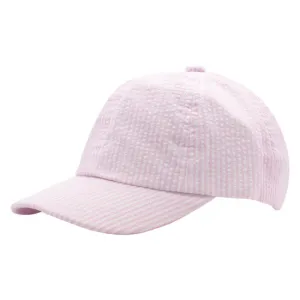 Pink Seersucker Ball Cap