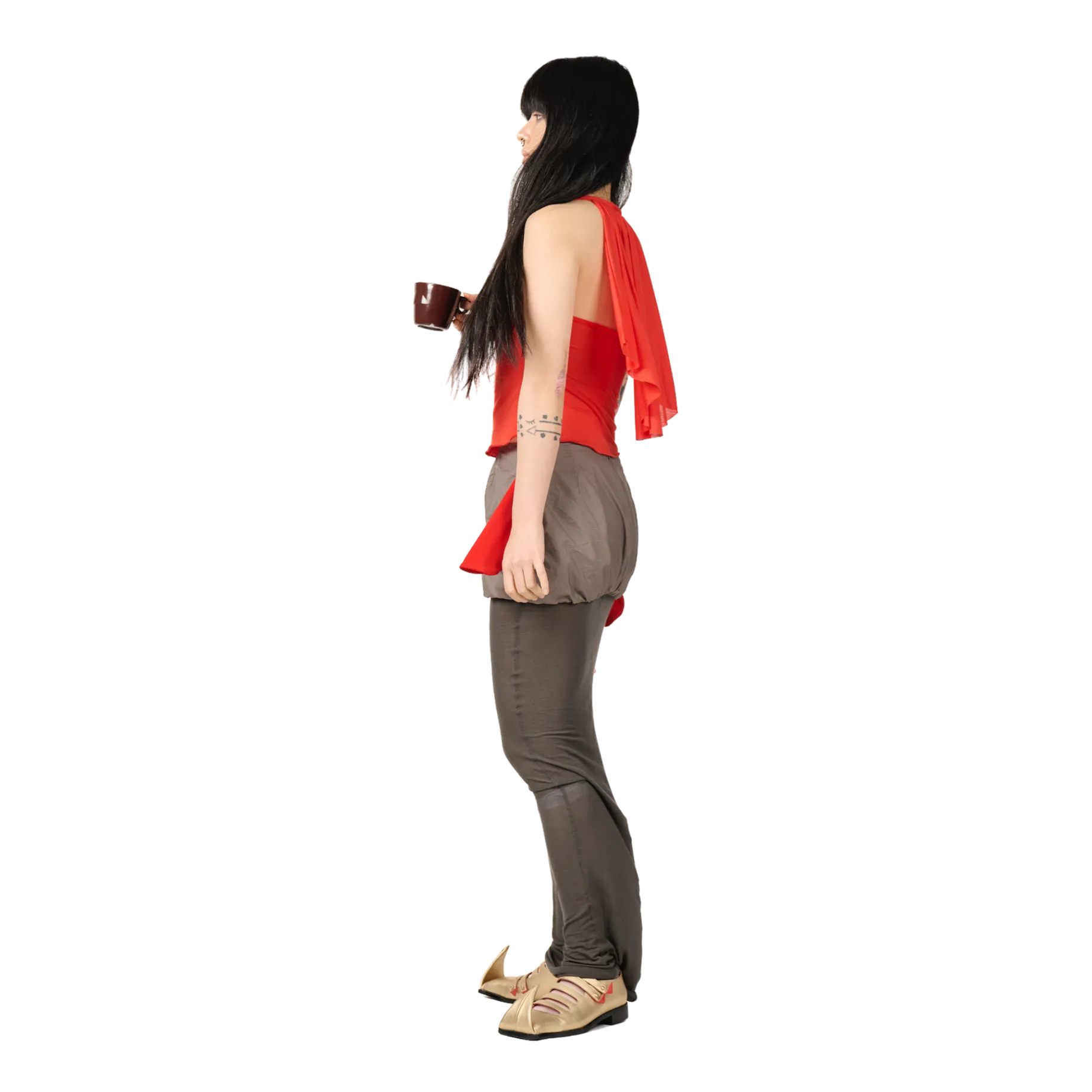 Red Fashion Hero Halter Tank Top