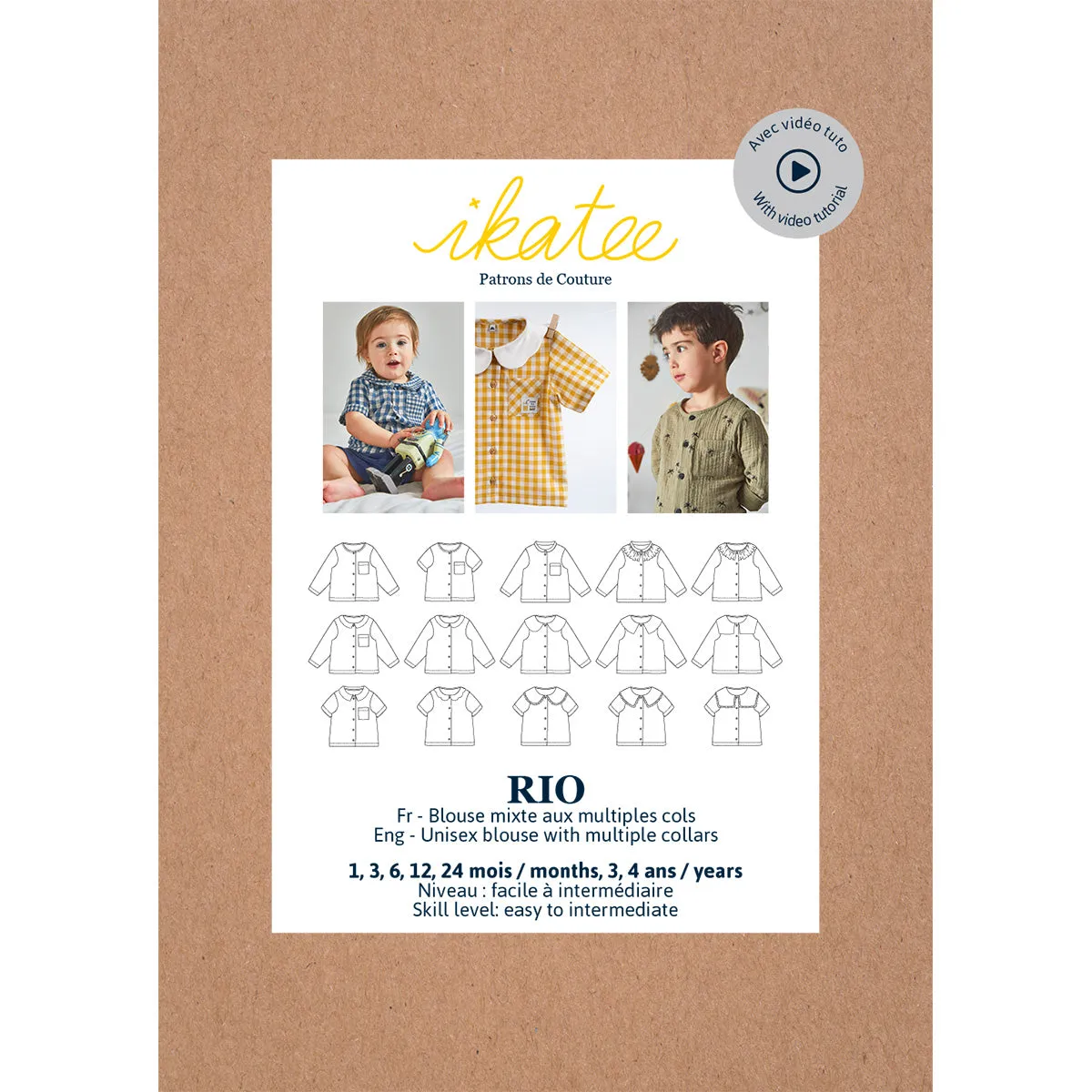 RIO Blouse - Baby 1M/4Y - Paper Sewing Pattern