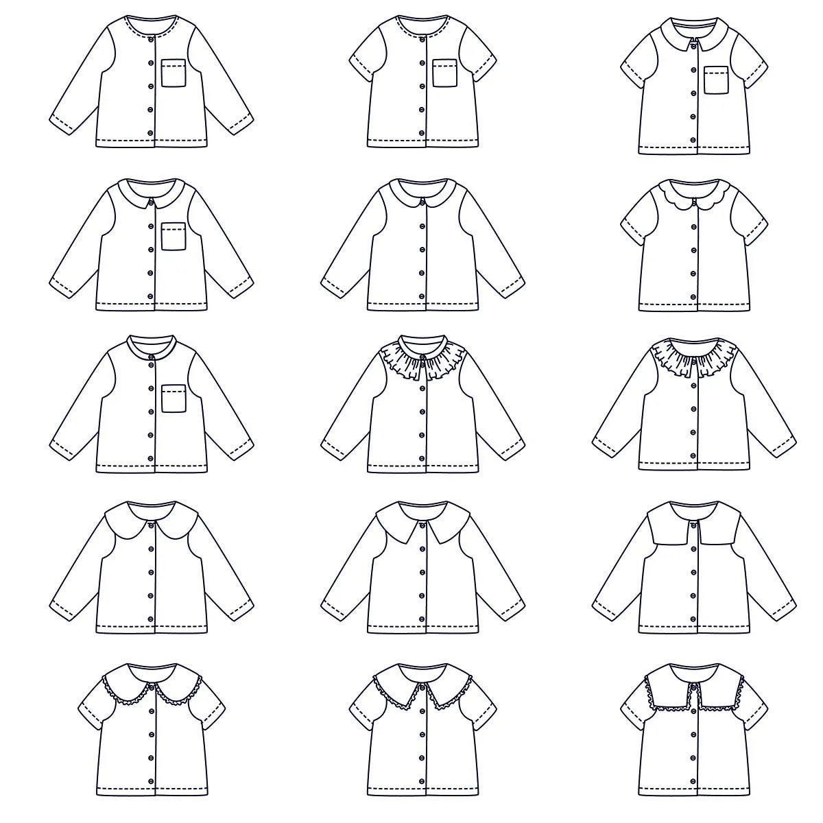 RIO KIDS Blouse - 3/12y - Paper Sewing Pattern