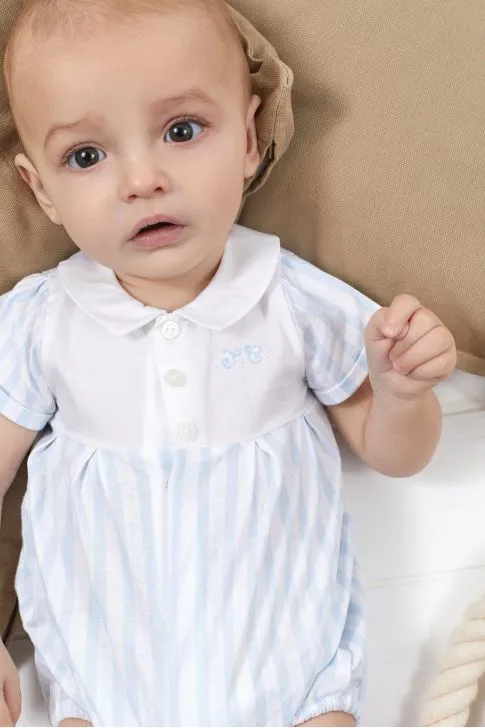Romper suit - Sky blue Garda cotton
