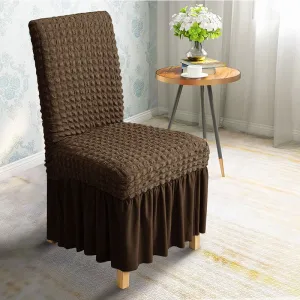 Seersucker Chair Slipcover Coffee