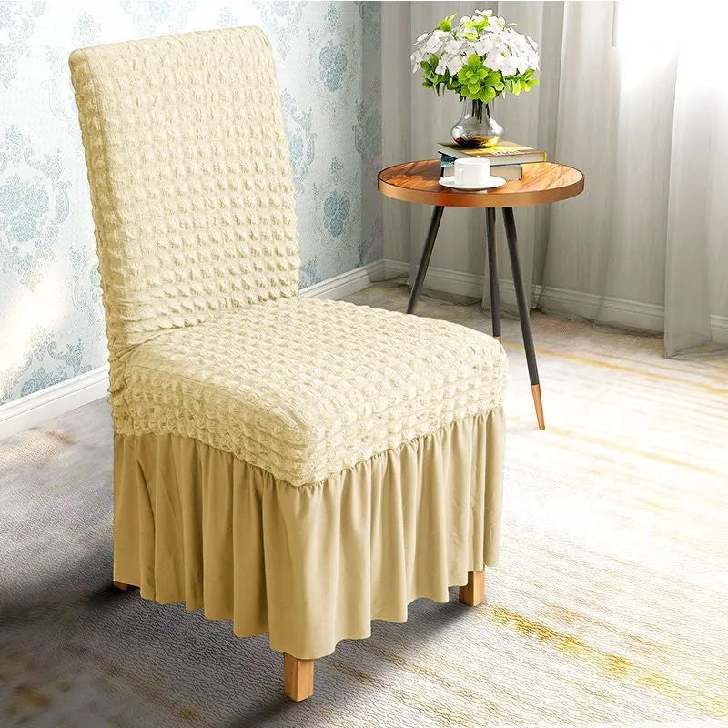 Seersucker Chair Slipcover Light Gray