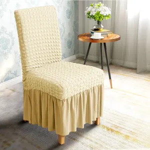 Seersucker Chair Slipcover Yellow