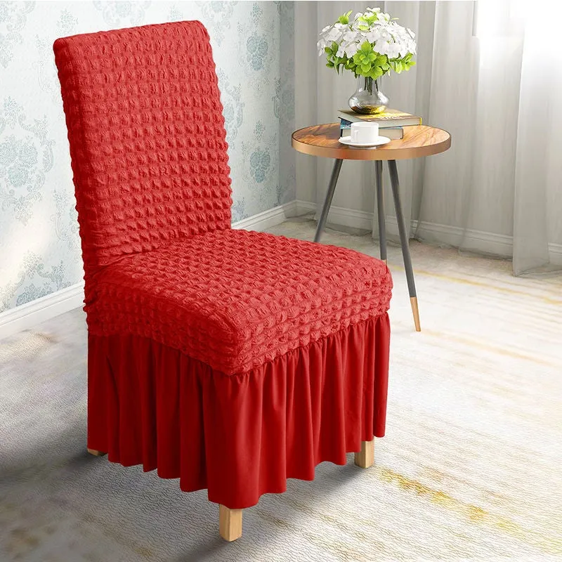 Seersucker Chair Slipcover Yellow