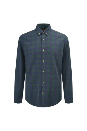 Seersucker Check Stretch Casual Shirt