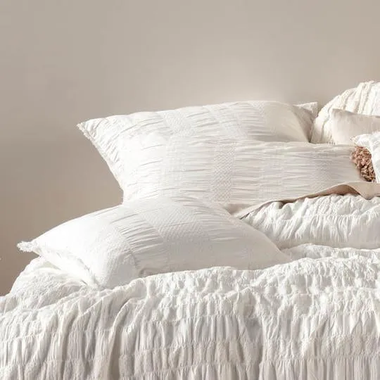 Shrimpton White Quilt Cover Set by Linen House