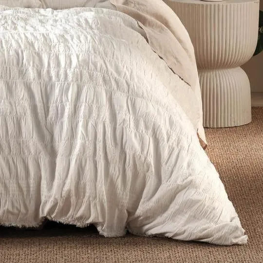 Shrimpton White Quilt Cover Set by Linen House