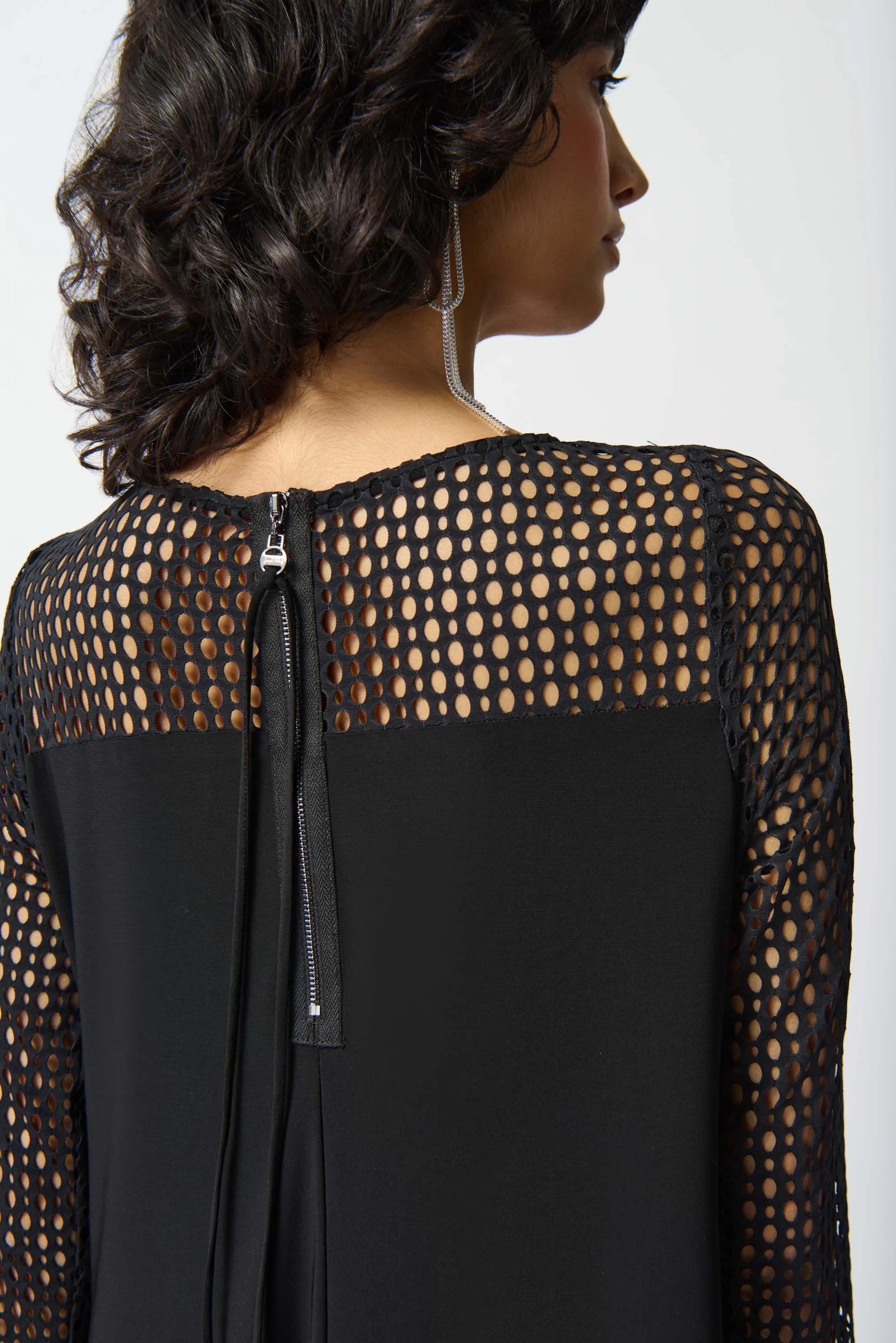 Silky Knit and Seersucker Handkerchief Dress