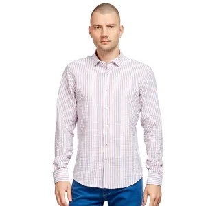 Striped Seersucker Button Down Shirt - Dusk