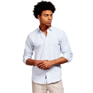 Striped Seersucker Button Down Shirt - Ice