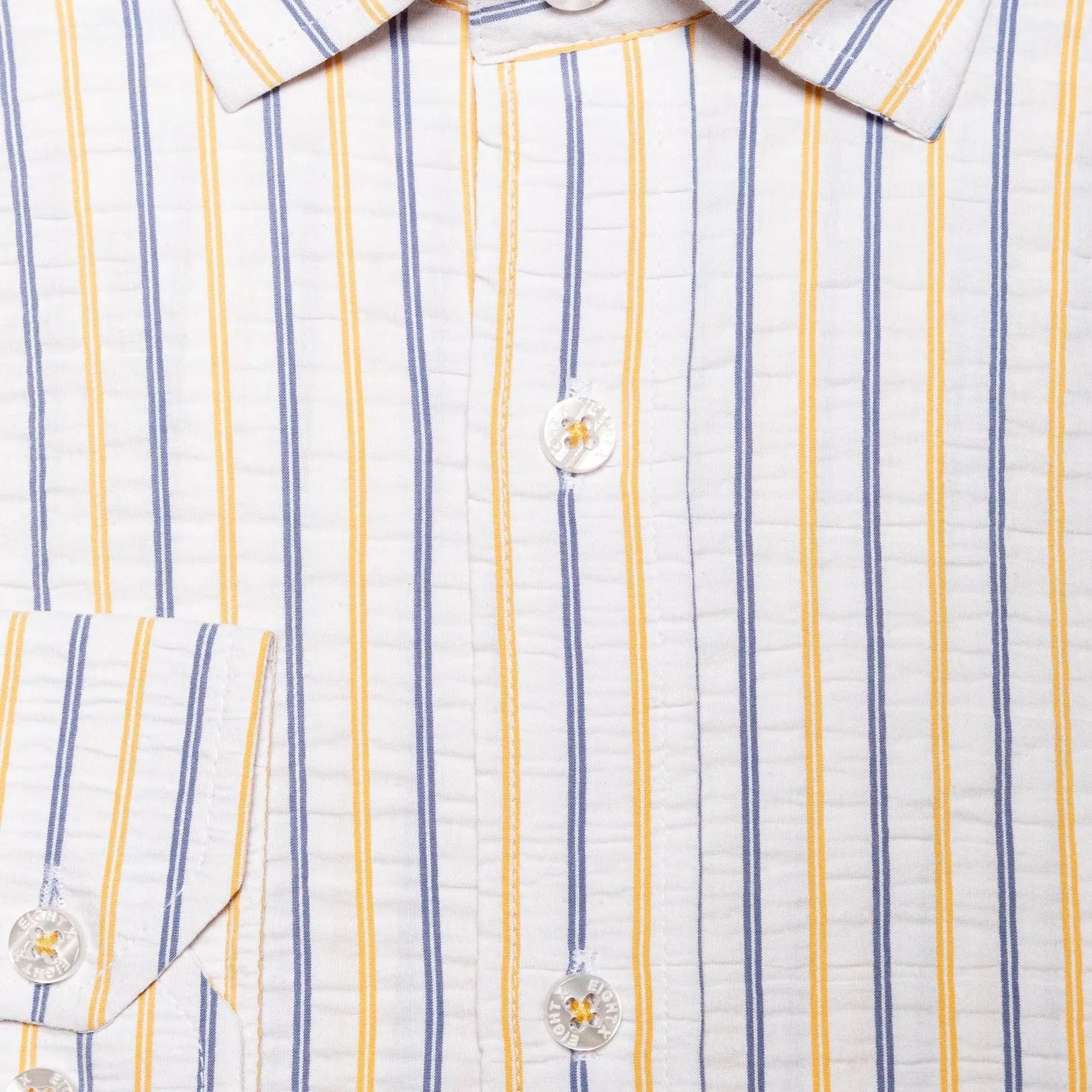 Striped Seersucker Button Down Shirt - Sunrise