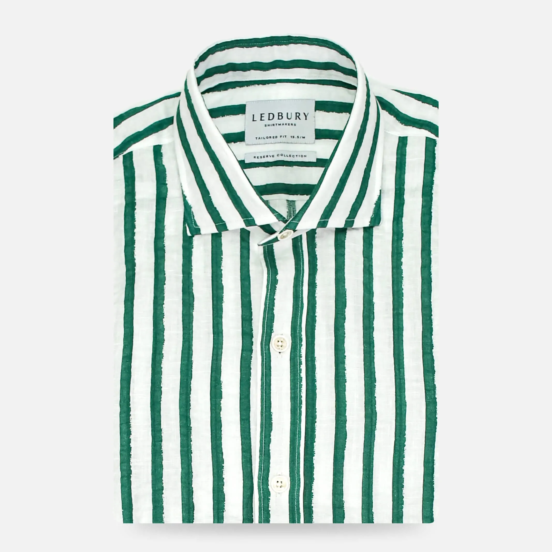 The Albini Bellamy Seersucker Striped Linen Custom Shirt