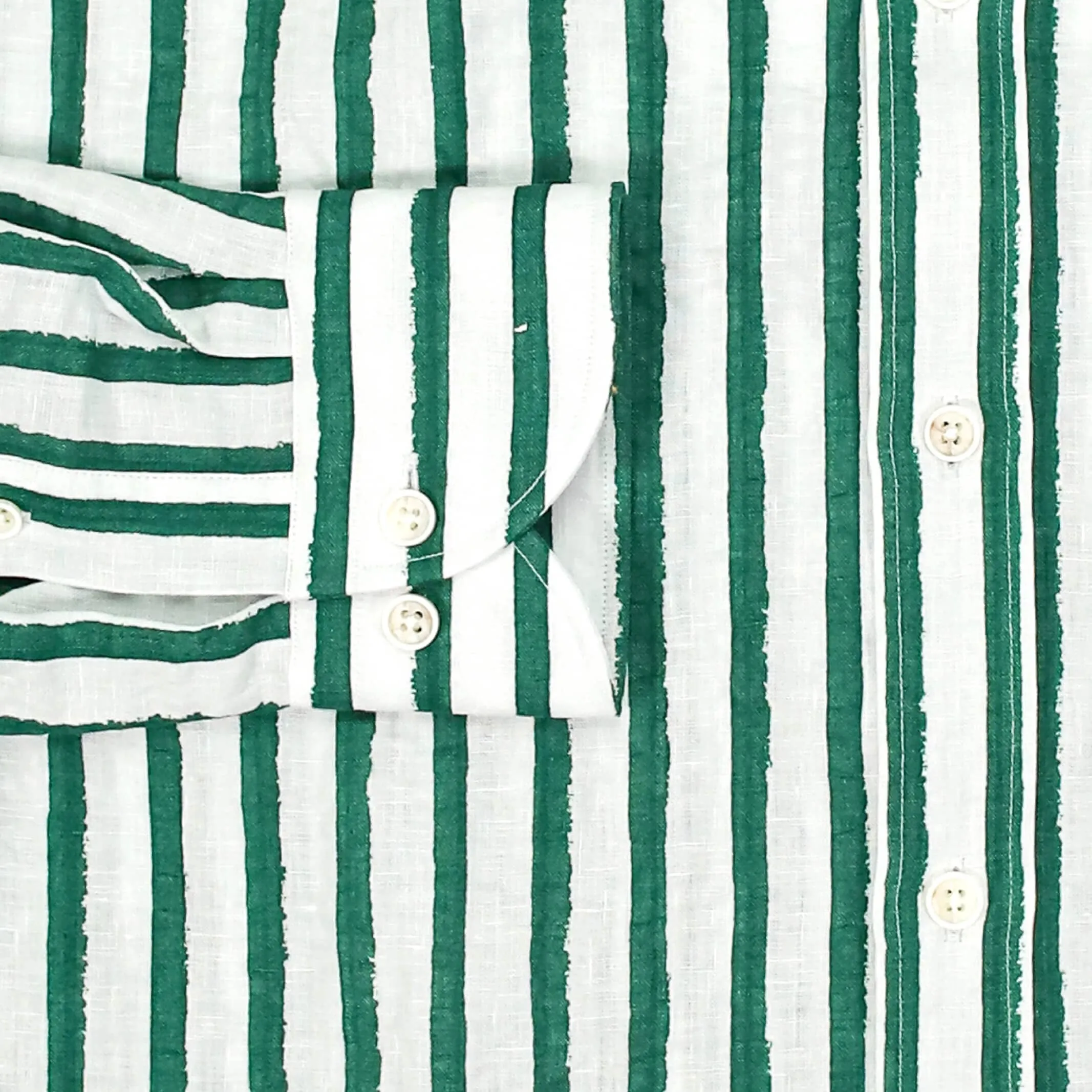 The Albini Bellamy Seersucker Striped Linen Custom Shirt