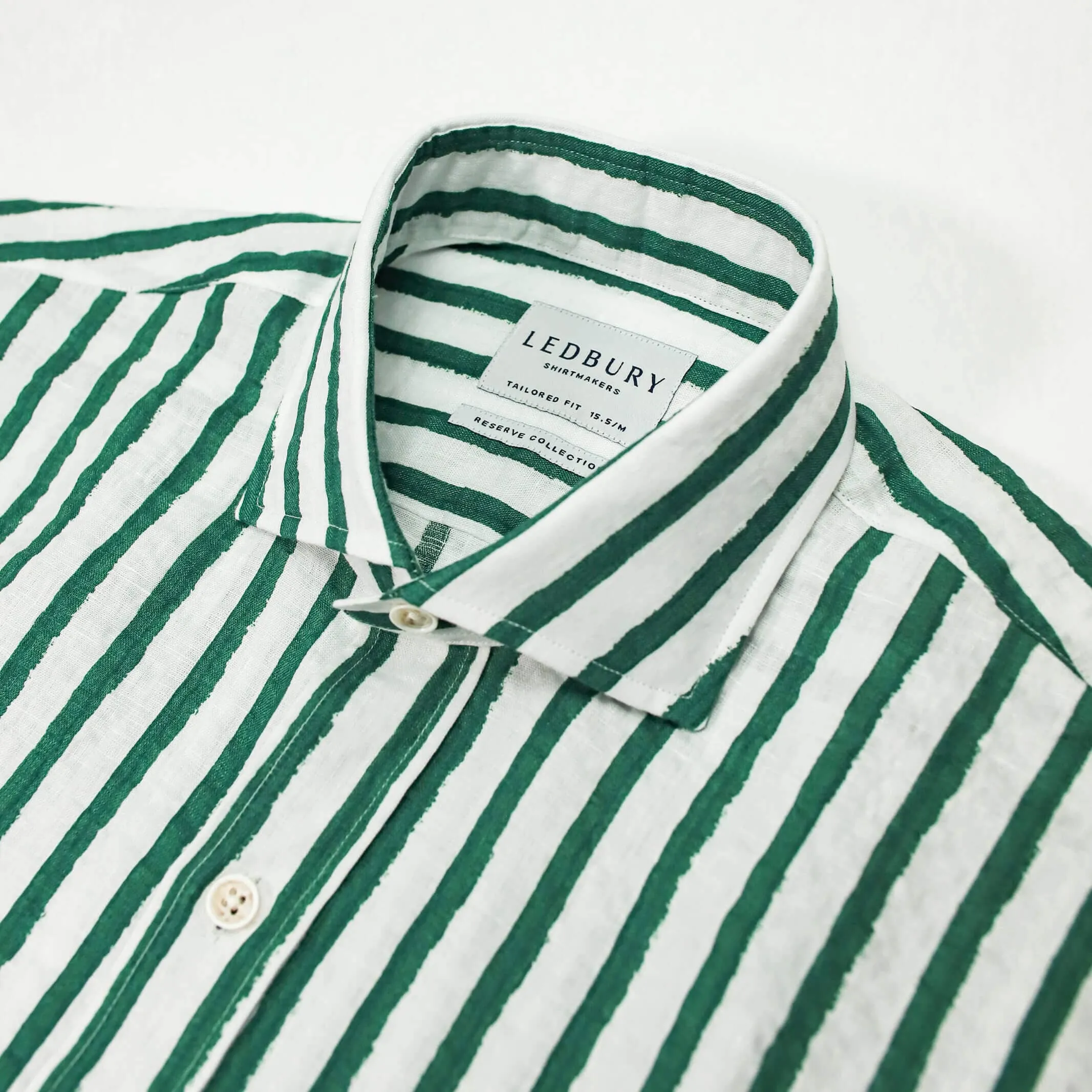 The Albini Bellamy Seersucker Striped Linen Custom Shirt
