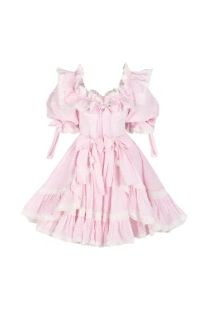 The Pink Gingham Mini Carriage Dress