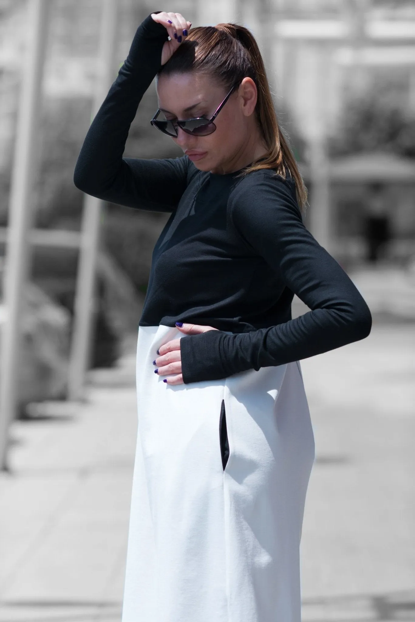 VIKI Black White Winter Jumpsuit
