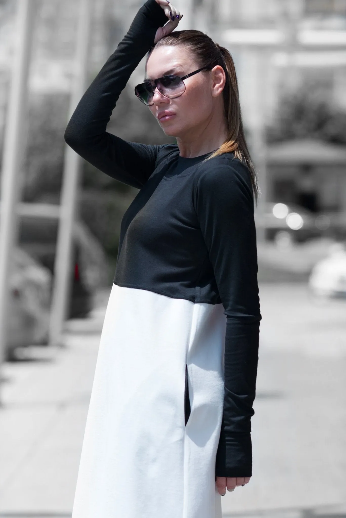 VIKI Black White Winter Jumpsuit