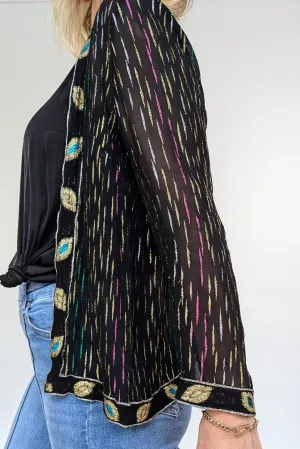 Vintage Frank Usher Metallic Shacket Top