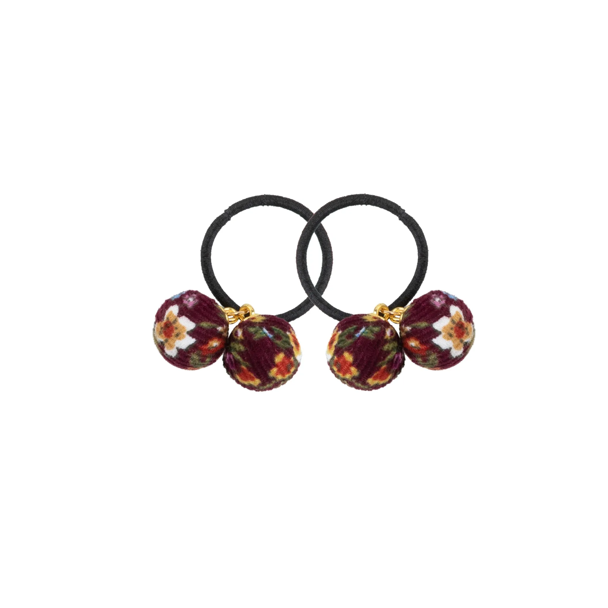 WINTER FLORAL 2 BALLS PONY HOLDER