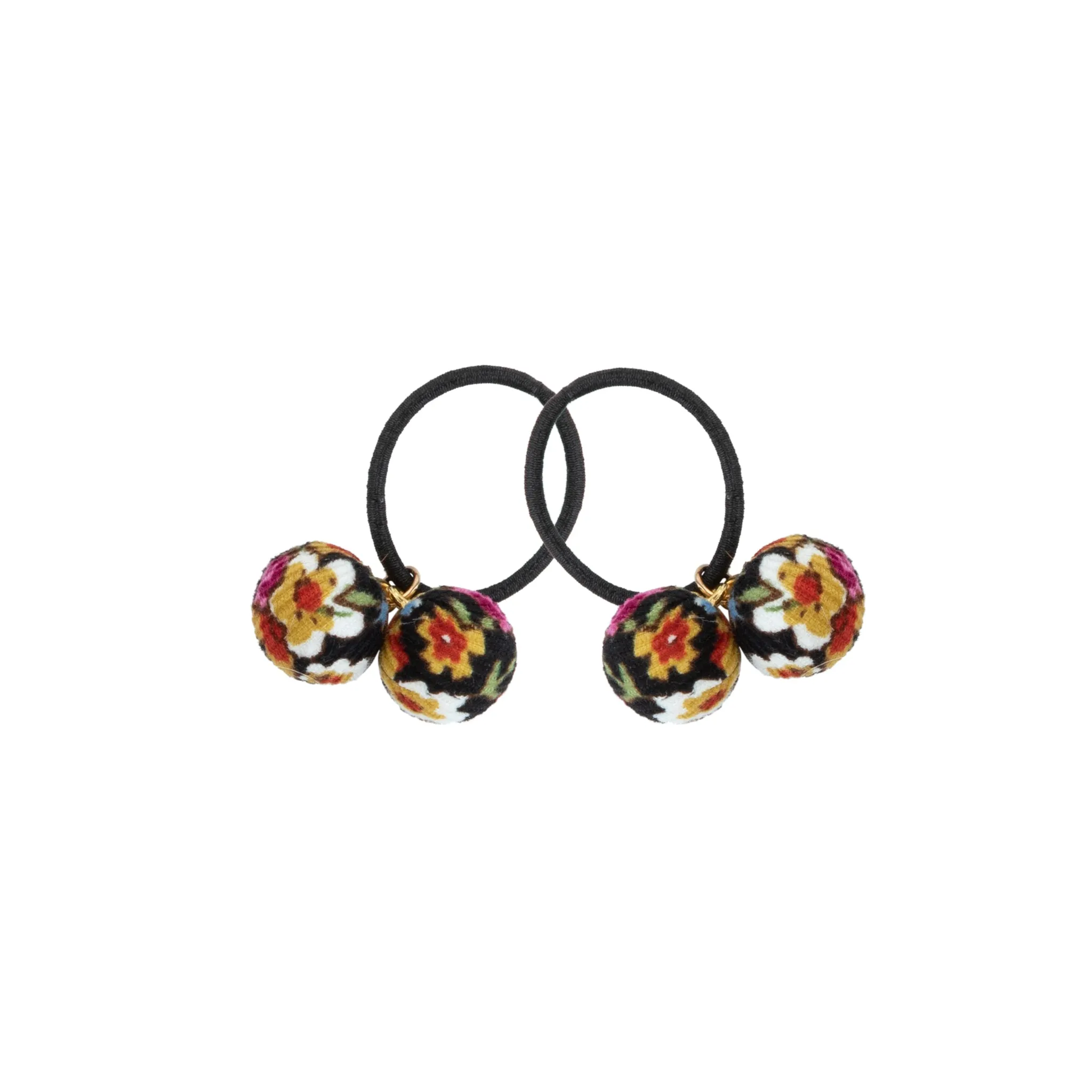 WINTER FLORAL 2 BALLS PONY HOLDER