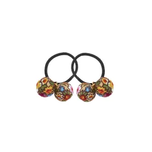 WINTER FLORAL 2 BALLS PONY HOLDER